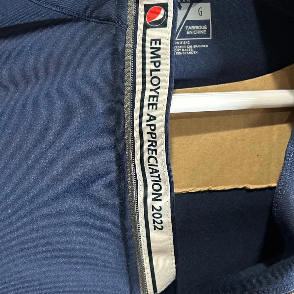 Levelwear Pepsi Employee Appreciation 2022 Navy Blue Quarter Zip Pullover Large